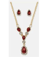 Charter Club Gold-Tone Crystal &amp; Colored Imitation Pearl Lariat Necklace... - €21,22 EUR