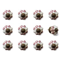 1.5&quot; X 1.5&quot; X 1.5&quot; White Burgundy And Copper Knobs 12 Pack - £81.09 GBP