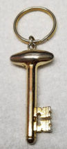 Skeleton Key Keychain Gold Color Metal Vintage - $12.30