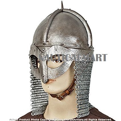 Functional Viking Gjermundbu Helmet With Chainmail By Nauticalmart