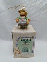 Cherished Teddies Girl Holding Tray Of Cookies Hanging Ornament - £7.61 GBP