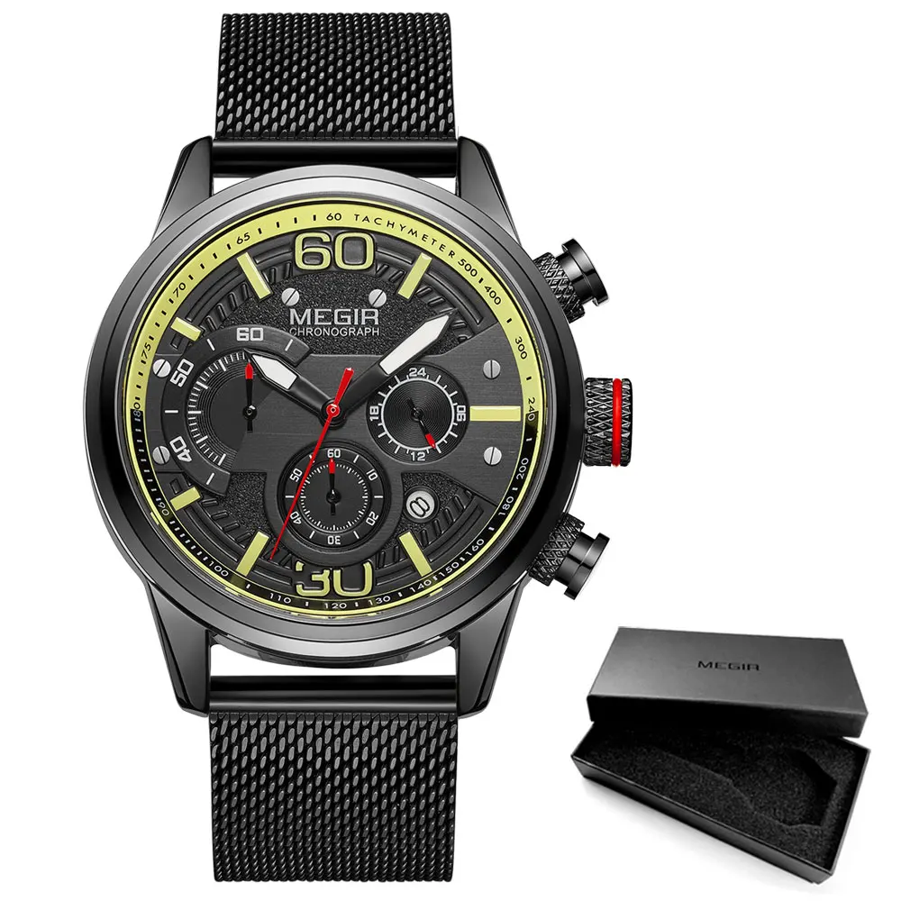Fashion Mens Watches Luxury Top Brand Quartz Watch Military Sport Mesh S... - $49.03