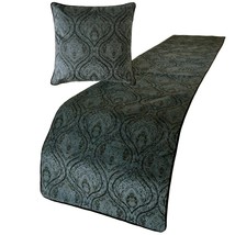 Beatrice - Suede Gray Decorative Bed Runner and Pillow Cover - £60.61 GBP+