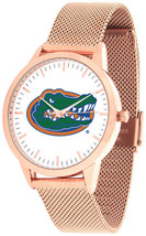 Florida Gators Ladies Women Mesh Statement Rose Pink Watch and Wallet - £79.60 GBP