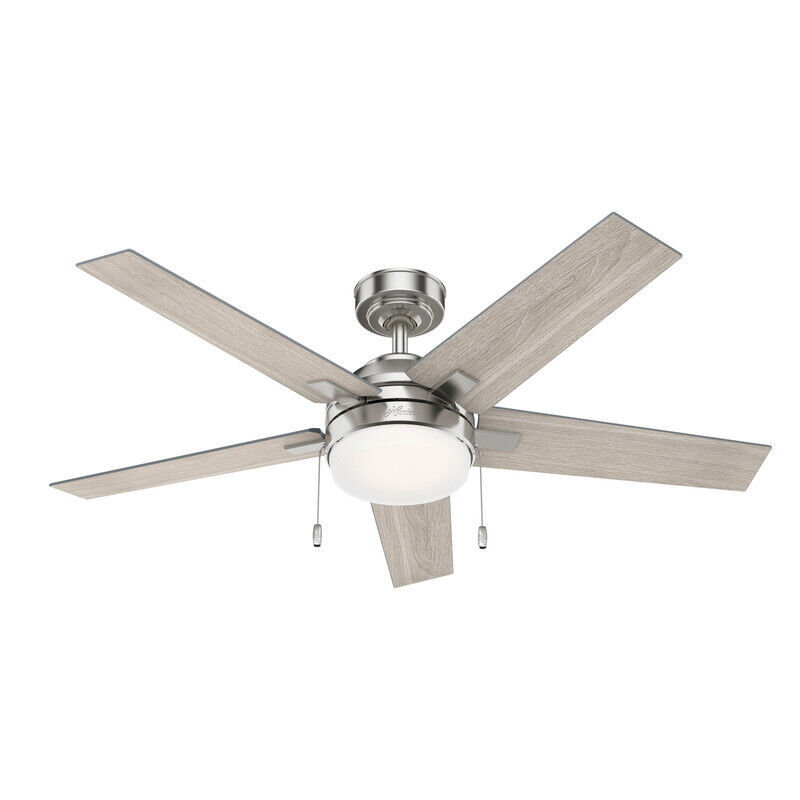 Primary image for Hunter Fan 3009348 52 in. Bartlett Silver LED Indoor Ceiling Fan, Brushed Ni