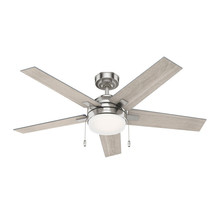 Hunter Fan 3009348 52 in. Bartlett Silver LED Indoor Ceiling Fan, Brushe... - £209.65 GBP