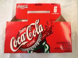 Coca-Cola Classic Bottle cap 6 Pk Carrier Carton  8oz No Refill  Paperbo... - £3.56 GBP