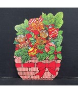 Eureka Diecut Christmas Room Decoration Gingerbread Basket Holiday Vtg 1... - $24.56 CAD