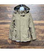 REI Co-op Women&#39;s Rain Jacket Shell Hooded Windbreaker S Small Brown Pla... - $40.08 CAD