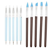 10X Silicone Rubber Clay Sculpting Tools - Silicone Rubber Paintbrush And Modeli - £14.76 GBP