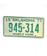 1977 United States Oklahoma Base Mobile Home License Plate 945-314 - $20.31 CAD
