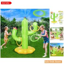 Inflatable Cactus Water Sprinkler for Kids Outdoor Summer Play Bright Color - $61.33