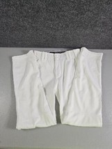 Adidas Boys Baseball Pants YM youth white, tapered open Leg bottom - $9.06