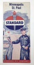 Vintage Standard Oil Company Minneapolis St. Paul Road Map Rand McNally - £9.32 GBP