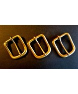 (3) 1-1/4&quot; Solid Brass Harness Buckles #12 three buckles -NEW - $4.95