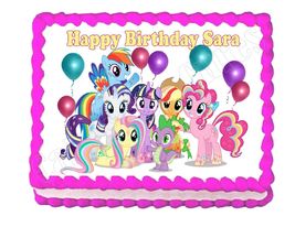 My Little Pony party Edible Cake Image Cake Topper - $9.99+