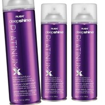 Rusk deepshine platinumx hairspray 102 oz pack of 3 995420 thumb200