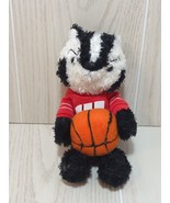 University of Wisconsin UW-Madison plush Bucky Badger holding basketball - £9.32 GBP