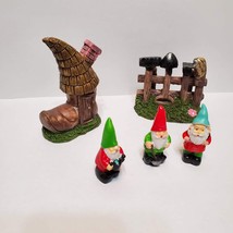 Garden Gnome Fairy Garden Set, Gnome House, Gnome Decor, Miniatures image 2