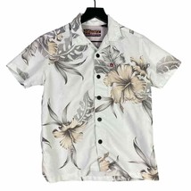 Vintage Quiksilver Boys S Rayon Hawaiian Shirt Retro Beach Aloha Youth Size - $17.42