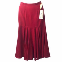 Vintage Carole Little for Saint Tropez West Red Wool Trumpet Skirt NOS Size 8 B5 - £18.40 GBP