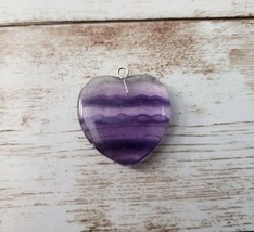 Glass Heart Pendant in Purple (No Chain Included) - £7.80 GBP