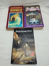 Lot Of (3) Vintage Fantasy Novels Andanuth The Wounded Land Darksword - $11.87