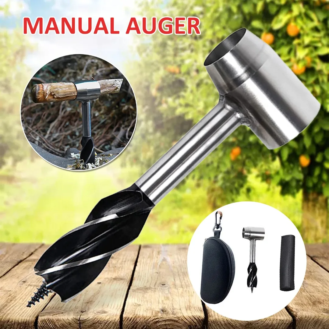 Hand Auger Wrench  Drill Bit Peg and Manual Hole Maker Multitool Wrench Tool Out - £220.47 GBP