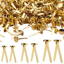 500 Pieces Mini Brads Fasteners Brass Paper Fasteners Metal Fasteners Round Past - £15.62 GBP