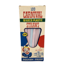 Vintage Carnival Supra Plastic Straws Squash Proof Original Box Movie Prop - £10.40 GBP
