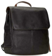 Fossil Claire Black Leather Backpack SHB1932001 NWT $180 Retail Brass Hardware - £78.43 GBP