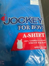 Jockey for Boys Sleeveless Under Shirt in package blue Size 14/16 Vintage 1978 - £18.50 GBP