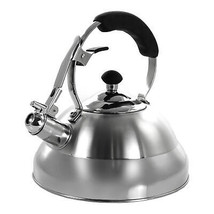 MegaChef 2.7 Liter SS Stovetop Whistling Kettle in Brushed Silver - $42.02