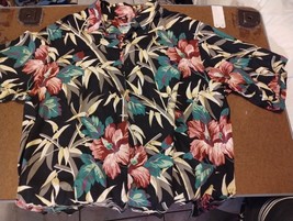 Reyn Spooner Vintage Hibiscus Floral Large Button up Shirt 100% Spun Rayon Hawai - £34.96 GBP