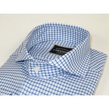 Men's Shirt Charles TYRWHITT 100% Cotton Cut-away Collar CHT-26 Blue Checker image 5