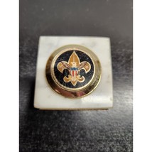 Boy Scout Logo Paperweight - some wear - vintage- 2 x 2 Inch - £7.28 GBP