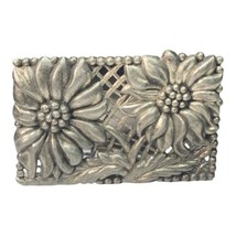 1920&#39;s Cast Pewter Sunflowers signed LN (Little Nemo) Pin Brooch - £19.61 GBP