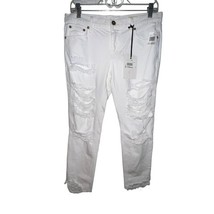 PISTOLA WOMEN WHITE OUT RIPPED DESTROYED CROP RAW HEM JEANS STYLE P8641-... - $240.47 MXN