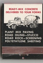 Vintage Strike on Matchbook  ~ Claude C. Woods Co.Contractors ~ Lodi, Ca... - $6.92 CAD