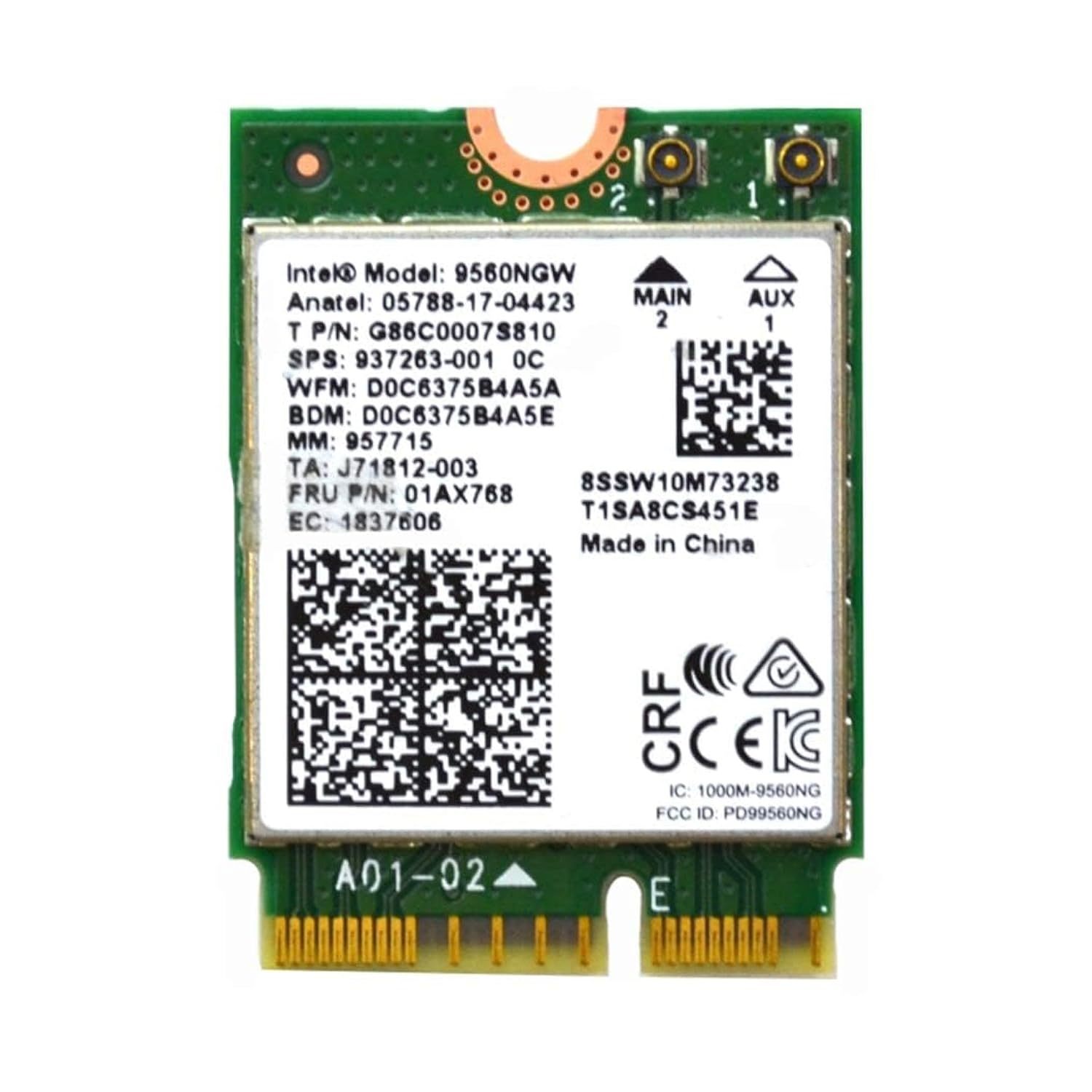 Primary image for Intel 9560NGW Wireless-AC 9560 802.11AC WLAN PCI-Express Bluetooth 5.1 WiFi Card