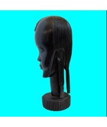 Vintage African Ebony Hand Carved Wood Figure Statue Tribal Woman - £26.38 GBP