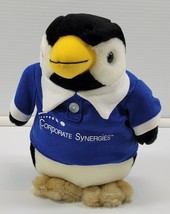 Corporate Synergies Promotional Stuffed Penguin Animal Blue Polo Shirt - $7.91