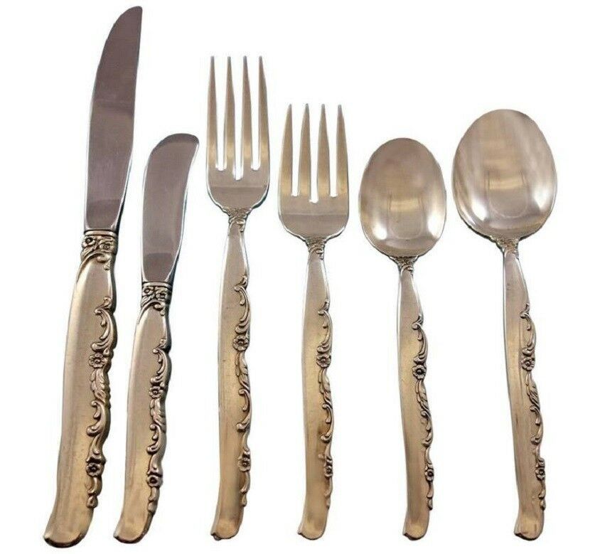 Flower Lane by Oneida Sterling Silver Flatware Set 8 Service 54 pieces - $2,895.75