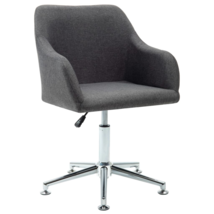 vidaXL Swivel Office Chair Dark Gray Fabric - £120.30 GBP