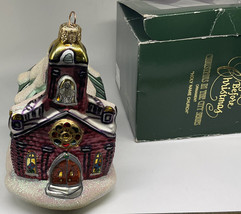Dept 56 Night Before Christmas Glass Ornament - Holy Name Church EUC - £12.97 GBP