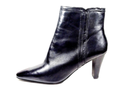 Size 10 BANDOLINO Women High Heel Ankle Boot Black Side Zip Mod Hipster ... - £22.95 GBP