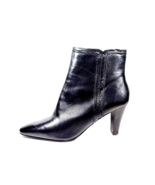 Size 10 BANDOLINO Women High Heel Ankle Boot Black Side Zip Mod Hipster ... - $29.99