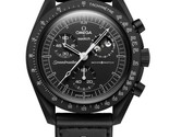 Omega x Swatch Mission To The Moonphase Black Snoopy Moonswatch Watch - ... - $617.50