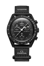 Omega x Swatch Mission To The Moonphase Black Snoopy Moonswatch Watch - SO33B700 - £486.38 GBP