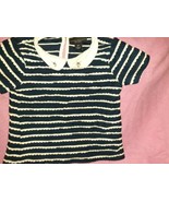 Victoria Beckham For Target Baby Striped Top With Bees On Collar Sz 9 Mo... - £15.58 GBP